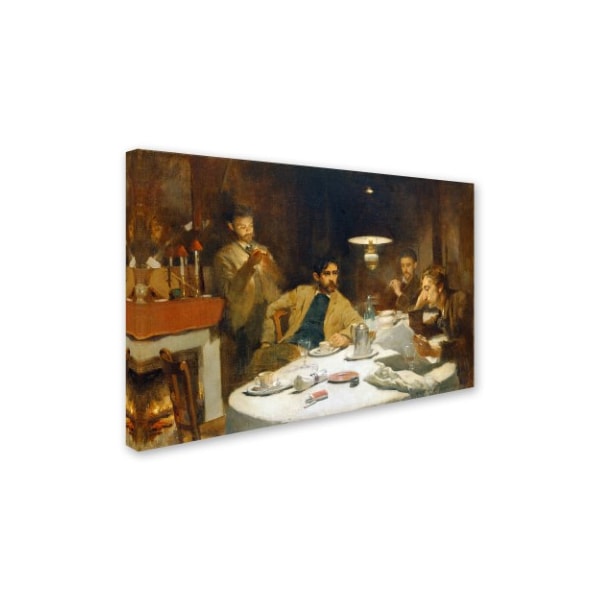 Willard Metcalf 'The Ten Cent Breakfast' Canvas Art,22x32